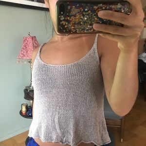 Brandy Melville Tan Knitted Tank Top